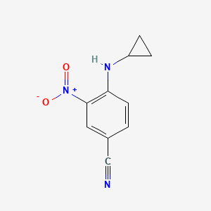 molecular formula C10H9N3O2 B1599249 4-(Cyclopropylamino)-3-nitrobenzonitrile CAS No. 710967-04-7