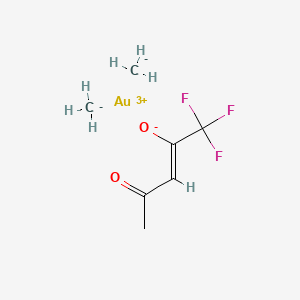 molecular formula C7H10AuF3O2 B1599256 Gold, dimethyl(1,1,1-trifluoro-2,4-pentanedionato-kappaO,kappaO')-, (SP-4-3)- CAS No. 63470-53-1