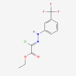 molecular formula C11H10ClF3N2O2 B1599258 Ethyl chloro((3-(trifluoromethyl)phenyl)hydrazono)acetate CAS No. 35229-84-6