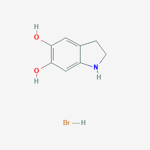molecular formula C8H10BrNO2 B159926 吲哚啉-5,6-二醇氢溴酸盐 CAS No. 138937-28-7