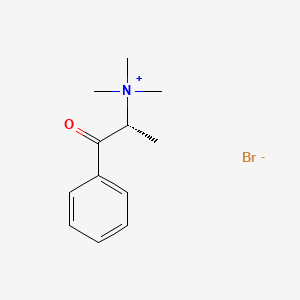 molecular formula C12H20BrNO B1599273 (R-(R*,S*))-Trimethyl(alpha-methylphenacyl)ammonium bromide CAS No. 55380-59-1