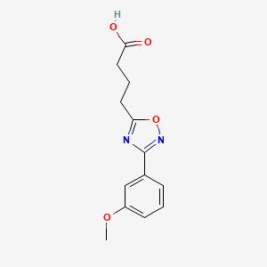 molecular formula C13H14N2O4 B1599277 4-[3-(3-Methoxyphenyl)-1,2,4-oxadiazol-5-yl]butanoic acid CAS No. 883546-59-6