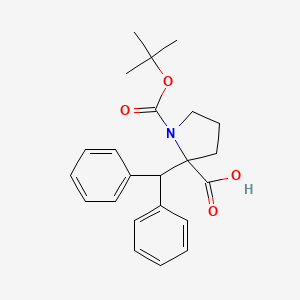 B1599281 1-Boc-2-(diphenylmethyl)-2-pyrrolidinecarboxylic acid CAS No. 351002-64-7