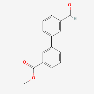 molecular formula C15H12O3 B1599296 Methyl 3-(3-formylphenyl)benzoate CAS No. 386297-59-2