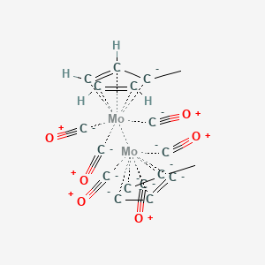 molecular formula C18H6Mo2O6-10 B1599298 Carbon monoxide;5-methylcyclopenta-1,3-diene;molybdenum CAS No. 33056-03-0