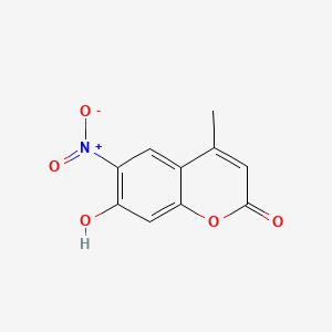 molecular formula C10H7NO5 B1599308 7-Hydroxy-6-(hydroxy(oxido)amino)-4-methyl-2H-chromen-2-one CAS No. 19037-68-4