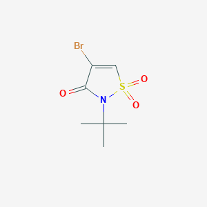 molecular formula C7H10BrNO3S B159935 4-Bromo-2-(tert-butyl)isothiazol-3(2H)-one 1,1-dioxide CAS No. 126623-65-2