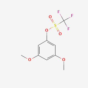 molecular formula C9H9F3O5S B1599350 3,5-二甲氧基苯基三氟甲磺酸酯 CAS No. 60319-09-7