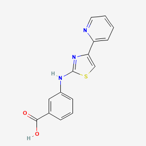 molecular formula C15H10N3O2S- B1599353 3-(4-吡啶-2-基-噻唑-2-基氨基)-苯甲酸 CAS No. 315702-87-5