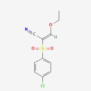 molecular formula C11H10ClNO3S B1599358 2-((4-氯苯基)磺酰基)-3-乙氧基丙-2-烯腈 CAS No. 32083-27-5