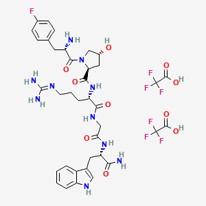 molecular formula C37H45F7N10O10 B1599397 尼美替肽二三氟甲磺酸盐 CAS No. 204992-09-6