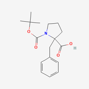 molecular formula C17H23NO4 B1599402 1-Boc-2-benzyl-2-pyrrolidinecarboxylic acid CAS No. 351002-72-7