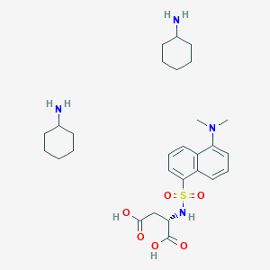 molecular formula C28H44N4O6S B1599438 丹磺酰基-L-天冬氨酸双(环己铵)盐 CAS No. 53332-29-9