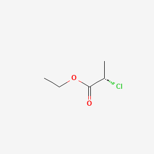 molecular formula C5H9ClO2 B1599451 (-)-Ethyl alpha-chloropropionate CAS No. 74497-15-7