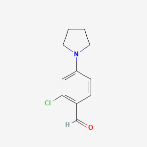 molecular formula C11H12ClNO B1599461 2-氯-4-(吡咯烷-1-基)苯甲醛 CAS No. 886500-65-8