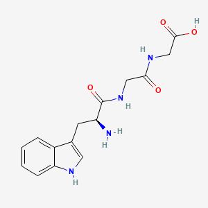 molecular formula C15H18N4O4 B1599469 H-Gly-Trp-Gly-OH CAS No. 23067-32-5