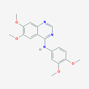 molecular formula C18H19N3O4 B1599494 N-(3,4-二甲氧基苯基)-6,7-二甲氧基喹唑啉-4-胺 CAS No. 202475-65-8