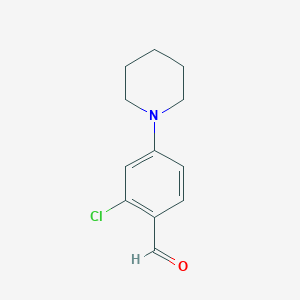 molecular formula C12H14ClNO B1599497 2-Chloro-4-(piperidin-1-yl)benzaldehyde CAS No. 886501-12-8