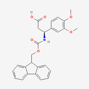 molecular formula C26H25NO6 B1599504 Fmoc-(S)-3-Amino-3-(3,4-dimethoxy-phenyl)-propionic acid CAS No. 501015-37-8