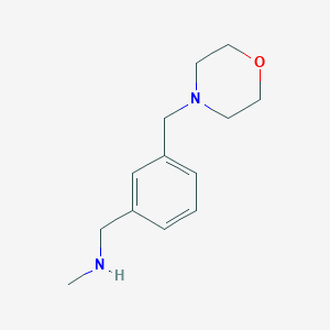 molecular formula C13H20N2O B1599511 N-methyl-1-[3-(morpholin-4-ylmethyl)phenyl]methanamine CAS No. 857283-92-2