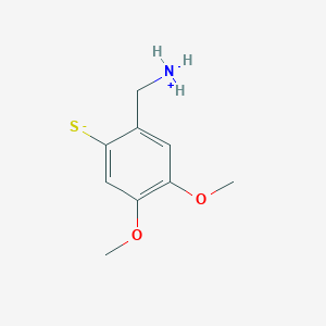 molecular formula C9H13NO2S B1599516 2-(Azaniumylmethyl)-4,5-dimethoxybenzenethiolate CAS No. 21407-29-4