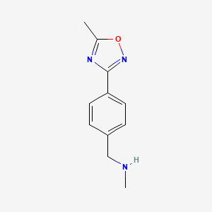 molecular formula C11H13N3O B1599525 N-Methyl-N-[4-(5-methyl-1,2,4-oxadiazol-3-yl)benzyl]amine CAS No. 857283-77-3