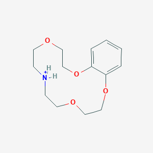 molecular formula C14H22NO4+ B1599527 2,5,11,14-Tetraoxa-8-azoniabicyclo[13.4.0]nonadeca-1(19),15,17-triene CAS No. 54533-83-4