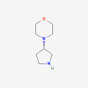molecular formula C8H16N2O B1599531 4-(3S)-3-Pyrrolidinyl-morpholine CAS No. 216669-67-9