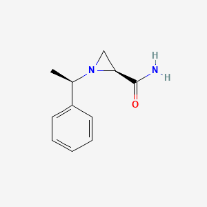 molecular formula C11H14N2O B1599536 (2S)-1-[(1R)-1-Phenylethyl]aziridine-2-carboxamide CAS No. 75985-51-2