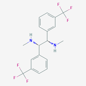 molecular formula C18H18F6N2 B1599538 (1S,2S)-(-)-N,N'-二甲基-1,2-双[3-(三氟甲基)苯基]乙二胺 CAS No. 205873-26-3