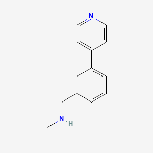 molecular formula C13H14N2 B1599539 N-methyl(3-(pyridin-4-yl)phenyl)methanamine CAS No. 852180-67-7