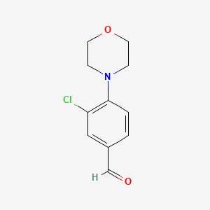 molecular formula C11H12ClNO2 B1599541 3-Chloro-4-morpholinobenzaldehyde CAS No. 886500-23-8