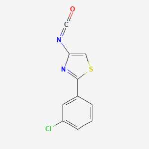 B1599585 2-(3-Chlorophenyl)-4-isocyanato-1,3-thiazole CAS No. 868755-59-3