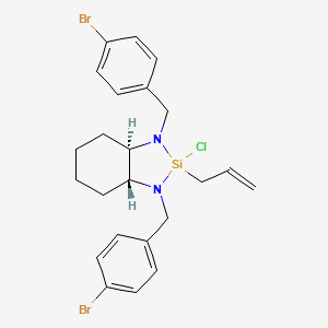 molecular formula C23H27Br2ClN2Si B1599611 (1R,2R)-[1,2-环己二胺-N,N'-双(4-溴苄基)烯丙基氯硅烷 CAS No. 546084-25-7