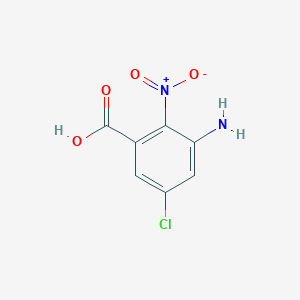 molecular formula C7H5ClN2O4 B1599626 3-氨基-5-氯-2-硝基苯甲酸 CAS No. 193481-78-6