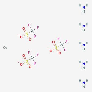 molecular formula C3H15F9N5O9OsS3-3 B1599638 Pentaammine(trifluoromethanesulfonato)osmium(III) triflate CAS No. 83781-30-0