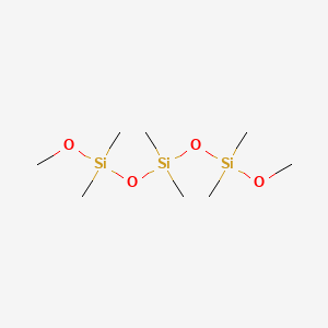 molecular formula C8H24O4Si3 B1599651 三硅氧烷，1,5-二甲氧基-1,1,3,3,5,5-六甲基- CAS No. 68951-97-3