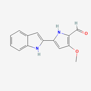 B1599682 5-(1H-indol-2-yl)-3-methoxy-1H-pyrrole-2-carbaldehyde CAS No. 803712-70-1