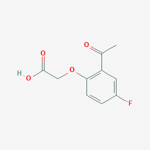 molecular formula C10H9FO4 B1599689 2-(2-乙酰基-4-氟苯氧基)乙酸 CAS No. 34848-65-2