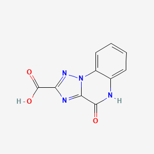 molecular formula C10H6N4O3 B1599707 [1,2,4]三唑并[1,5-a]喹喔啉-2-羧酸，4,5-二氢-4-氧代- CAS No. 150454-82-3
