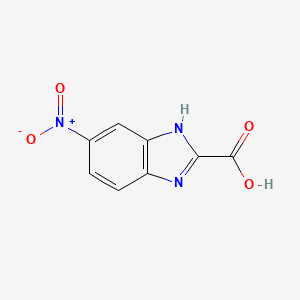 molecular formula C8H5N3O4 B1599716 5-硝基-1H-苯并[d]咪唑-2-羧酸 CAS No. 73903-18-1