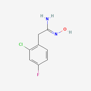 molecular formula C8H8ClFN2O B1599765 2-(2-氯-4-氟苯基)-N'-羟基乙酰胺 CAS No. 306937-33-7