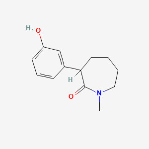 B1599806 Hexahydro-3-(3-hydroxyphenyl)-1-methyl-2H-azepin-2-one CAS No. 71592-44-4