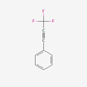 molecular formula C9H5F3 B1599840 Benzene, (3,3,3-trifluoro-1-propynyl)- CAS No. 772-62-3