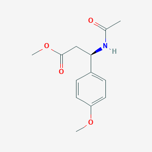 molecular formula C13H17NO4 B1599846 Methyl (3R)-3-acetamido-3-(4-methoxyphenyl)propanoate CAS No. 810670-02-1