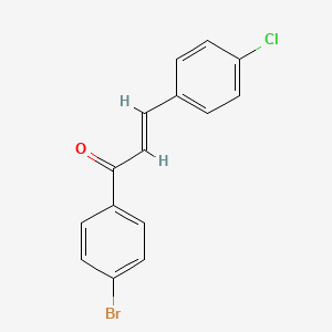 molecular formula C15H10BrClO B1599862 ACETOPHENONE, 4'-BROMO-2-(p-CHLOROBENZYLIDENE)- CAS No. 6332-22-5