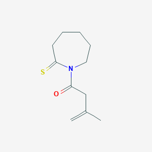 molecular formula C11H17NOS B159988 3-Methyl-1-(2-sulfanylideneazepan-1-yl)but-3-en-1-one CAS No. 125880-11-7