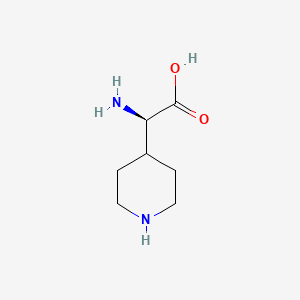 B1599893 4-Piperidineacetic acid, alpha-amino-, (alphar)- CAS No. 459166-02-0