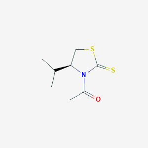 molecular formula C8H13NOS2 B1599894 (S)-1-(4-异丙基-2-硫代噻唑啉-3-基)乙酮 CAS No. 101979-45-7