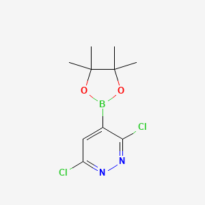 molecular formula C10H13BCl2N2O2 B1599916 3,6-Dichloro-4-(4,4,5,5-tetramethyl-1,3,2-dioxaborolan-2-yl)pyridazine CAS No. 919197-88-9
